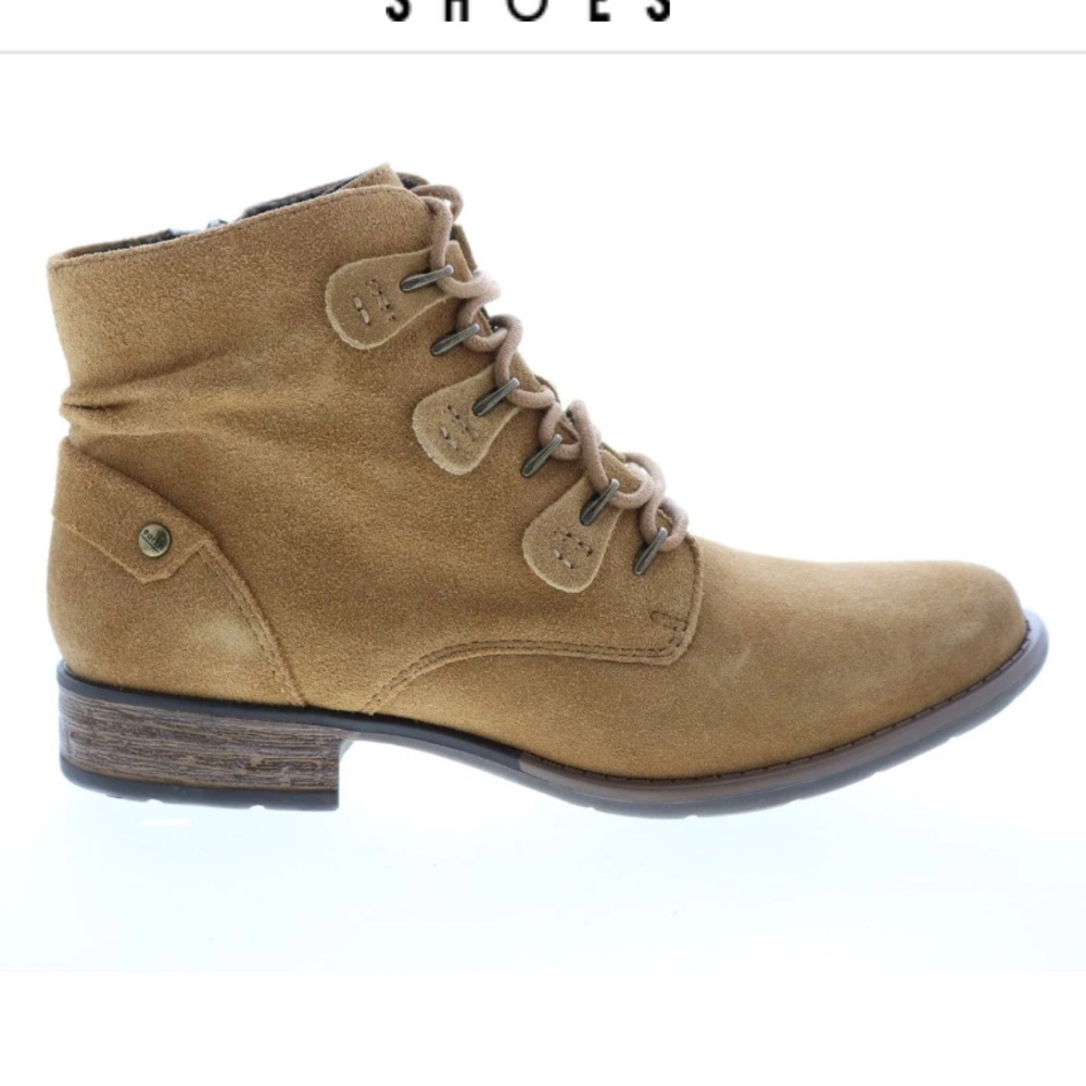 Earth brand Women's Tan Lace-Up Ankle Boots size 6.5 Bone Brown